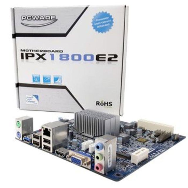 Placa Mae PCWare IPX1800E2 com Celeron Dual-Core 2.41GHz, HDMI, e m-SATA