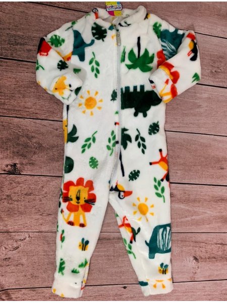 Macacão Pijama de Zíper de Microfibra Infantil Menino - Safari | Parquinho  do Bebê