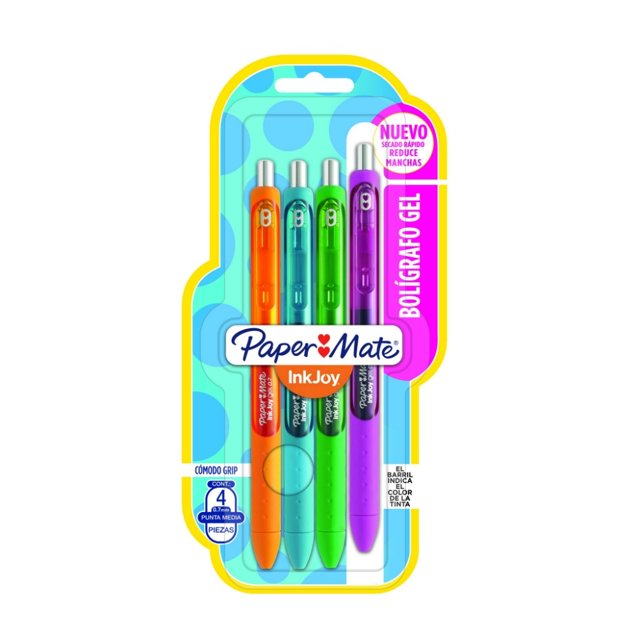 Caneta Gel PAPERMATE Inkjoy 0.7mm Blister c/ 4 Unid