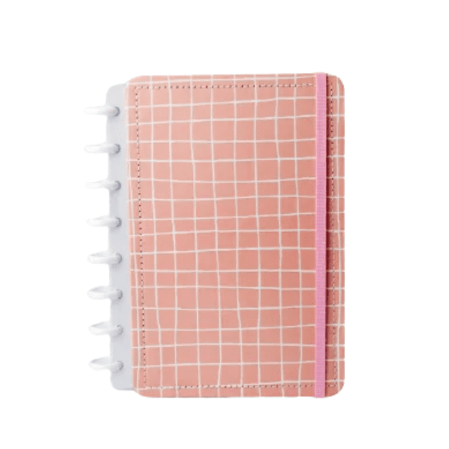 Caderno Reposicionável DISKO Pequeno  - Quadri Rosa