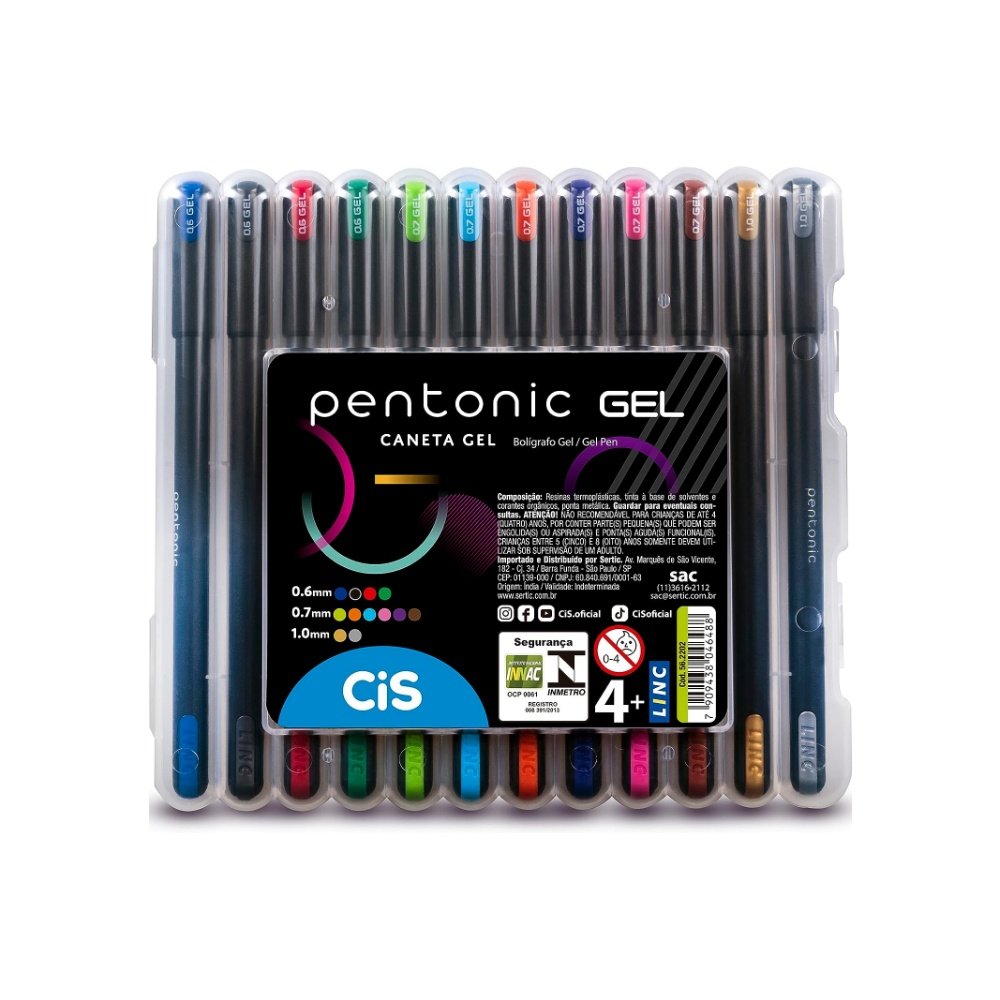 Caneta Gel Inkjoy 0.7mm Kit Com 20 Cores PAPERMATE - Esfera