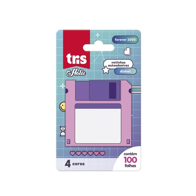 Bloco de Notas Adesivas TRIS 70 x 70mm c/ 100 Fls - Disket