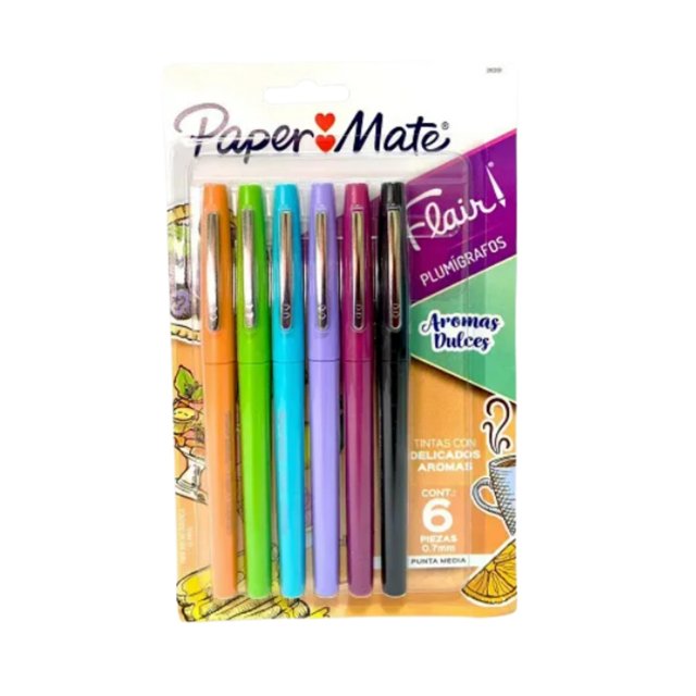 Caneta PAPERMATE Flair Scented 0.7mm Blister c/ 6 Unids
