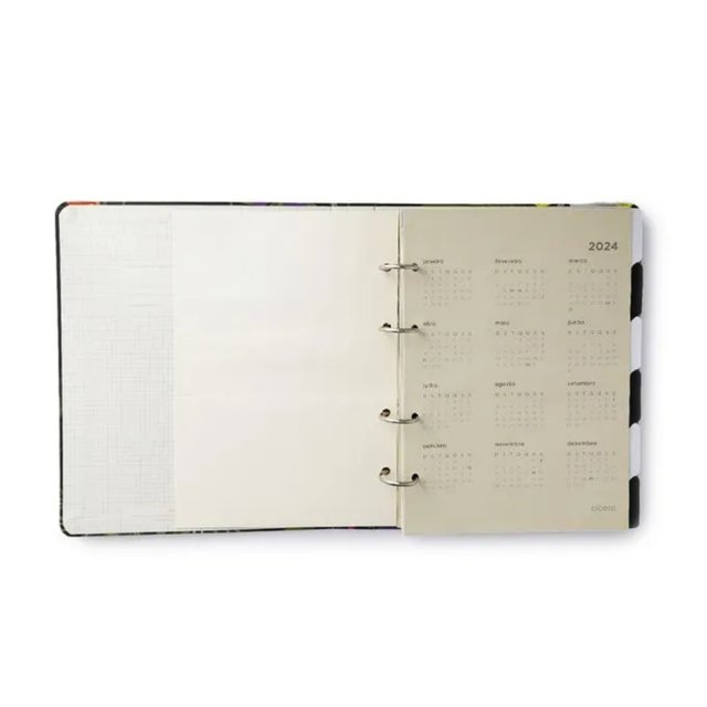 Caderno Criativo CICERO Argolado 17 x 24cm - Astral/Espaço Tempo Preto