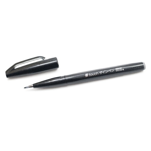 Estojo Caneta PENTEL Brush Sign Pen Touch c/ 12 Cores Pastel