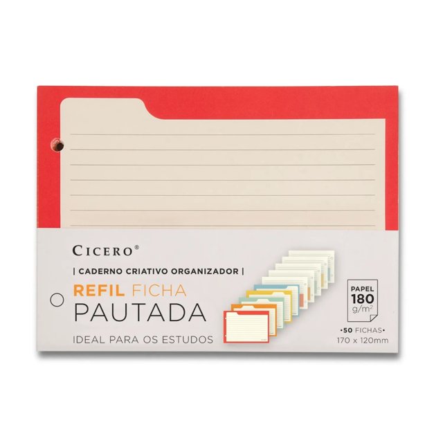 Ficha Pautada CICERO Caderno Criativo Offset c/ 50 flhs