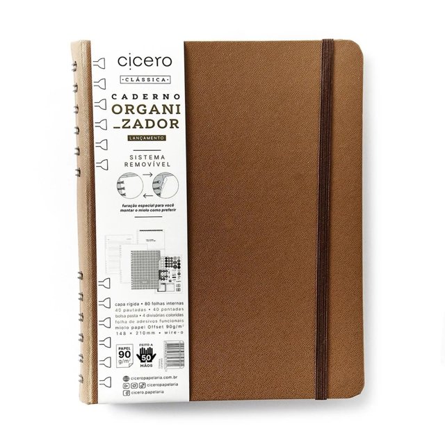 Caderno Reposicionável CICERO Duo A5 - Clássica/Caramelo