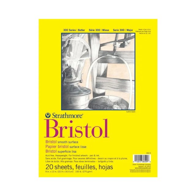 Bloco STRATHMORE Bristol Smooth 270g 22,9 x 30,5 c/ 20 fls