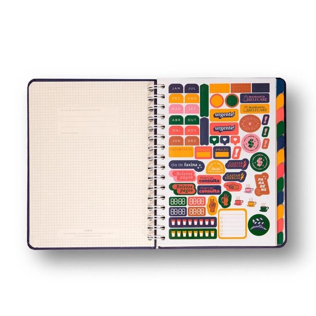 Agenda Planner Argolado 2024 Cícero Pastel Block Sport Semanal Notas