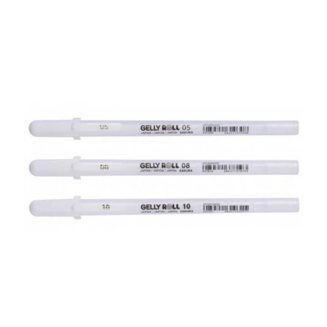 Caneta Gel Branca Gelly Roll, Sakura | Lojinha da Lívia
