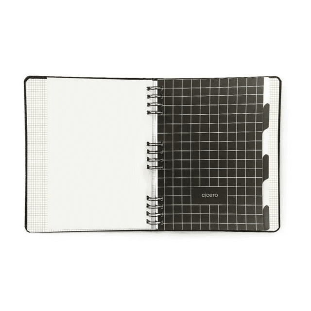 Caderno Reposicionável Duo CICERO 17 x 24cm - Astral/Espaço Tempo Preto