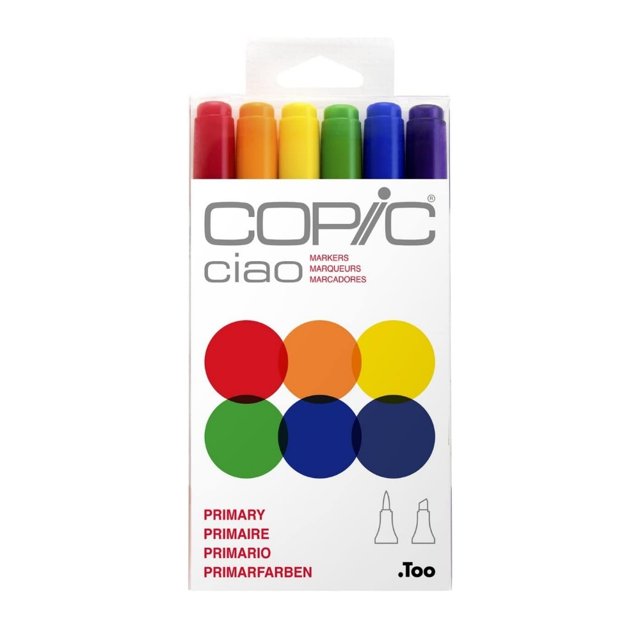 Marcador Artístico COPIC® Ciao Primary c/ 6 Cores 