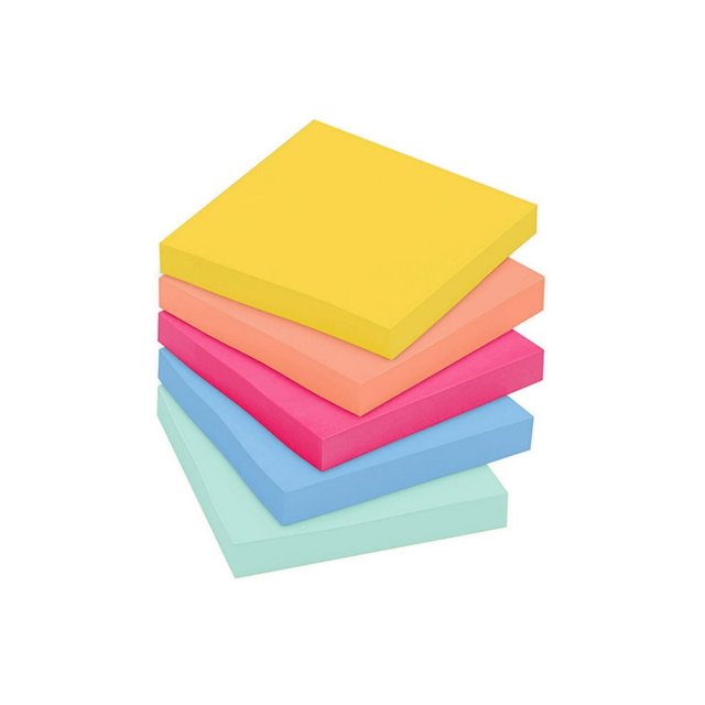 Bloco Adesivo Post-It 3M 76x76 mm Coleção Alegria 450 Fls c/ 5 Cores