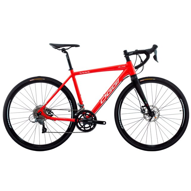 Bicicleta Oggi Bike Velloce Disc Claris 2022 Aro 700 Rígida 16 Marchas - Vermelho