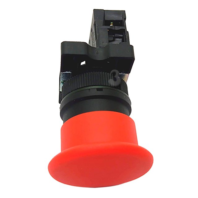 Botão Cogumelo de Emergência Sem Trava de Pulso Vermelho 1nf 22mm