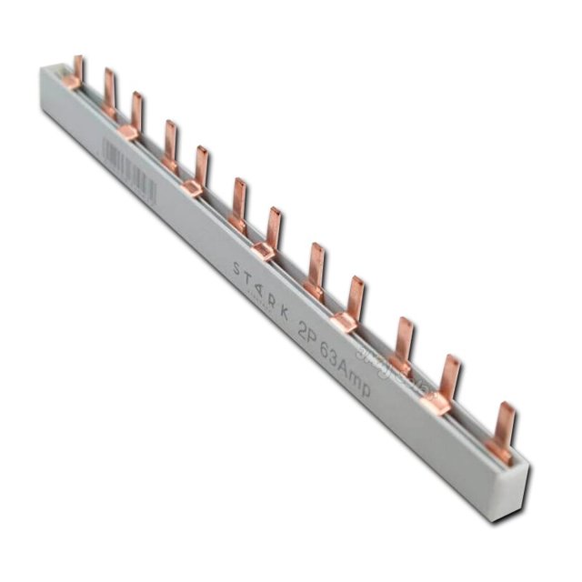 Barramento Pente Bifásico Isolado p/ Disjuntor 12 Pinos 63a | 3MAJ Solar Ltda