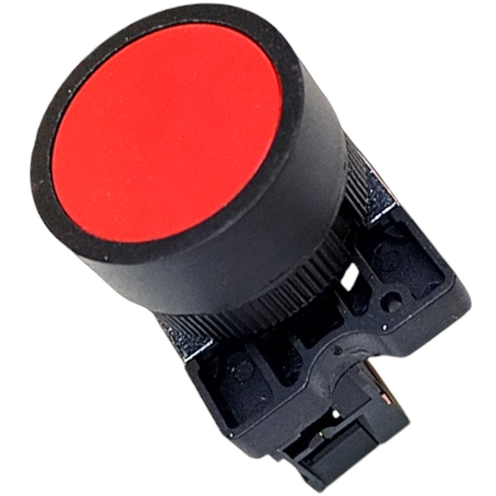 Botão de Comando Pulsador Sem Trava Vermelho Impulso 1nf Pulso 22mm ...