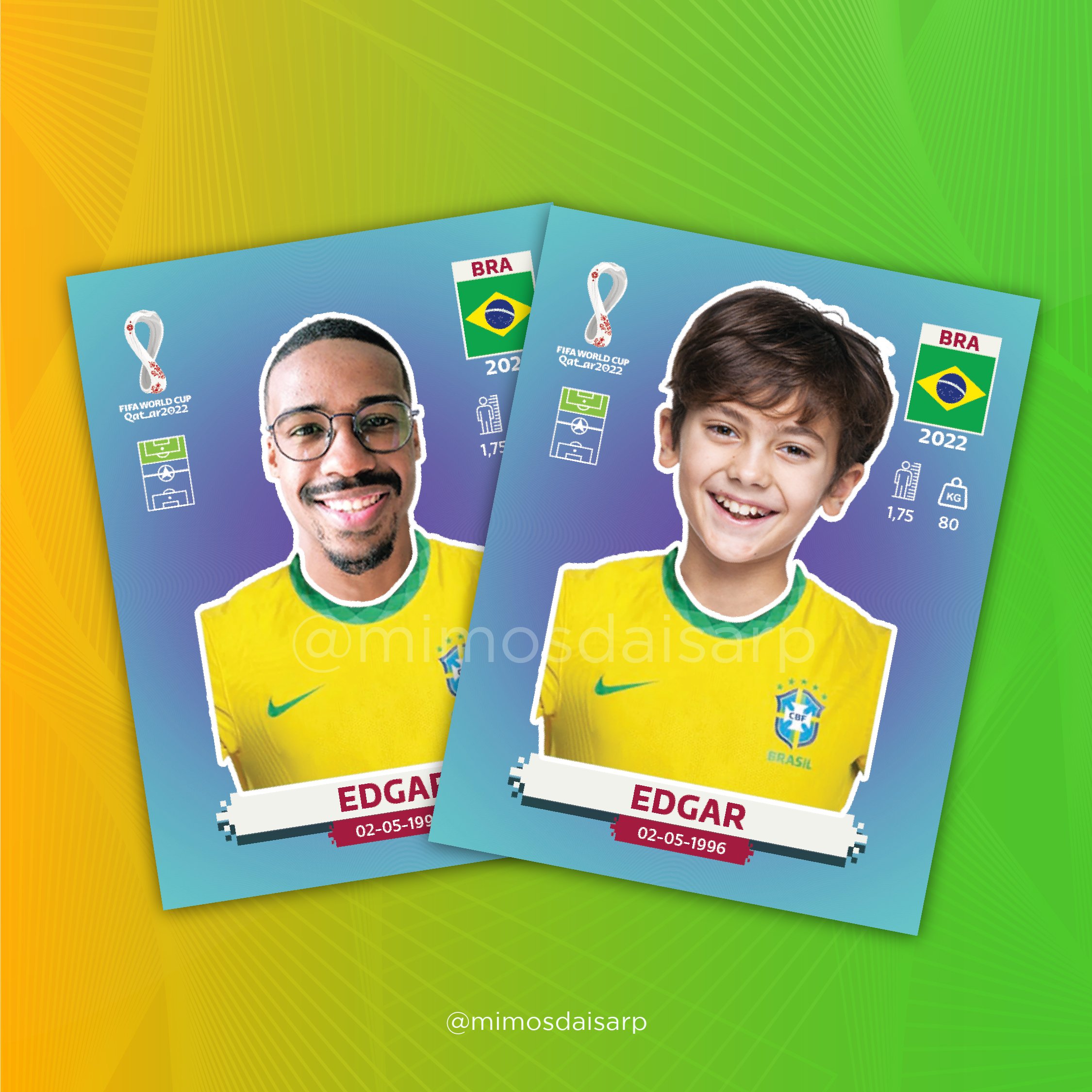 Compre agora figurinha personalizada copa 2022 em Mimos da Isa | Mimos ...
