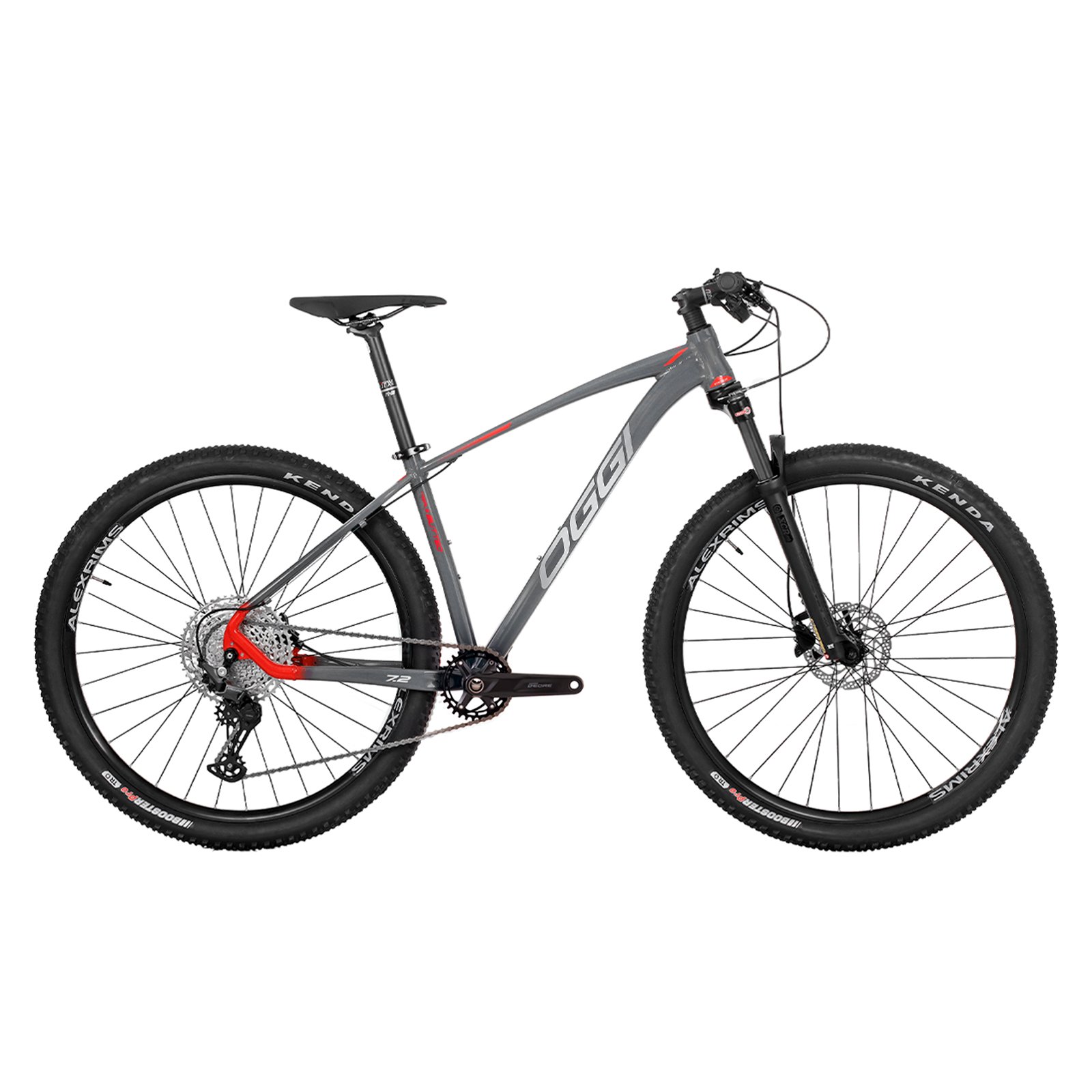 BICICLETA OGGI BIG WHEEL 7.2 BOOST GRAFITE / VERMELHO / CINZA