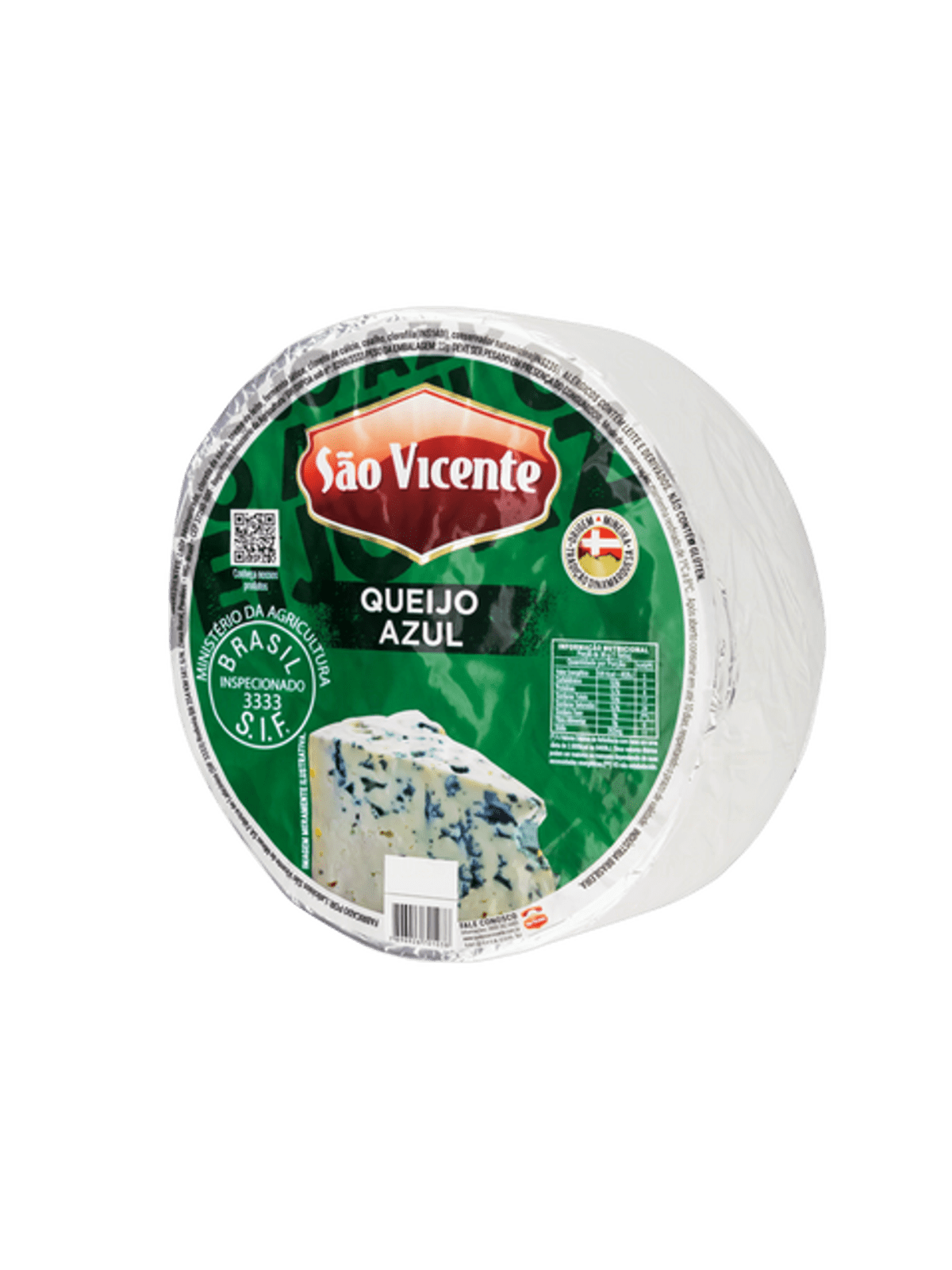Queijo Azul (Gorgonzola) Forma Inteiro +/-3kg São Vicente Food