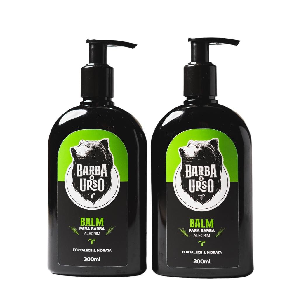 KIT 2 Balm Hidratante para barba 300ML ALECRIM | Barba de Urso