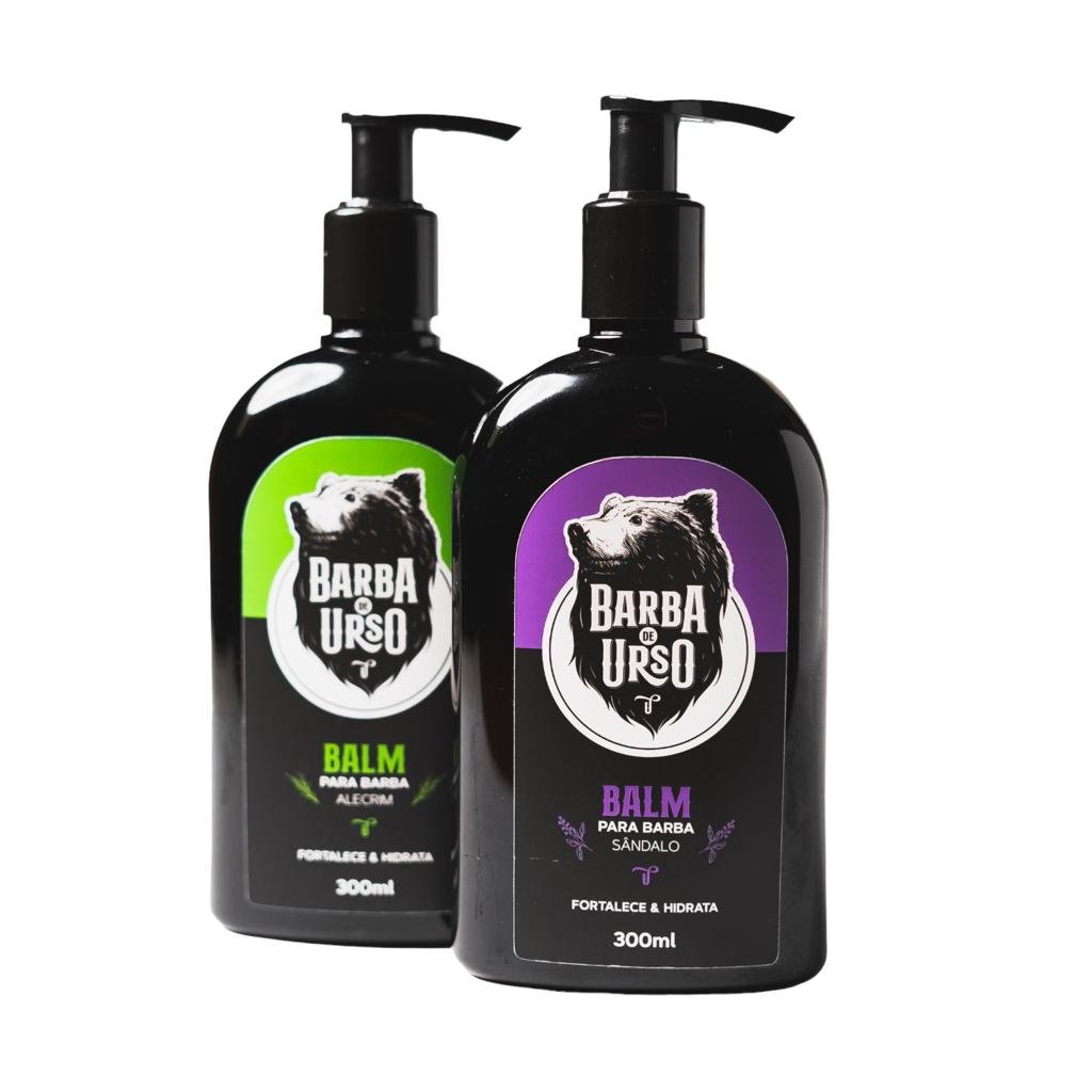 KIT Balm Hidratante para barba 300ML SÂNDALO E ALECRIM | Barba de Urso