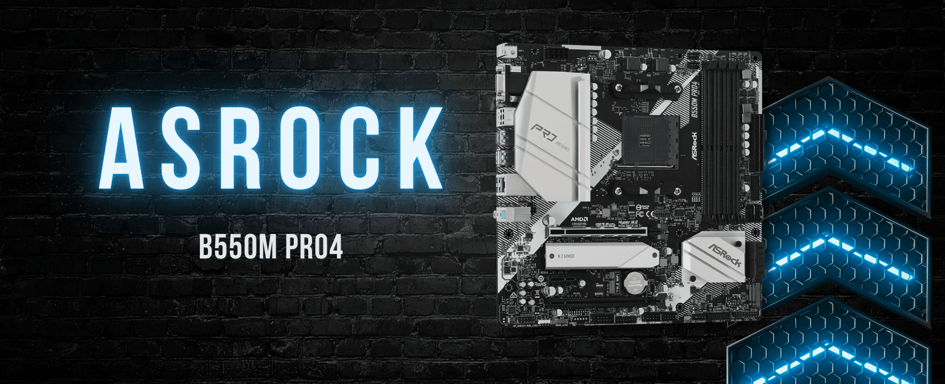 Placa Mãe ASRock B550M Pro4 DDR4 AM4 Micro-ATX - 90-MXBDK0-A0UAYZ