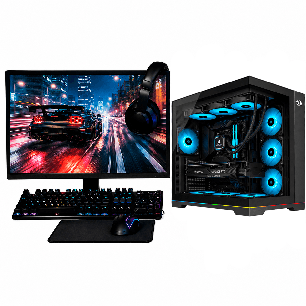 PC Gamer Completo Intel I7 12700F RTX 5060 Ti - Performance máxima