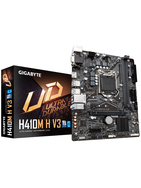 Placa Mãe Gigabyte H410m H V3, Intel Am4, Lga1200, 10ª Geração, Ddr4 