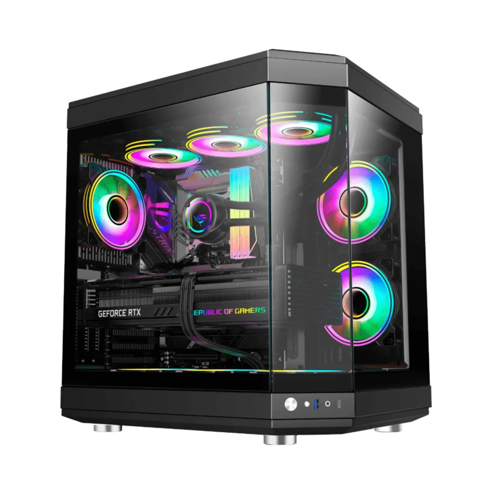 PC Gamer Ryzen 7 5800X, RTX 5060 Ti, 64GB RGB DDR4, SSD NVMe 1TB, 700W 80 Plus, Full Black, 4RKI0X8E-E