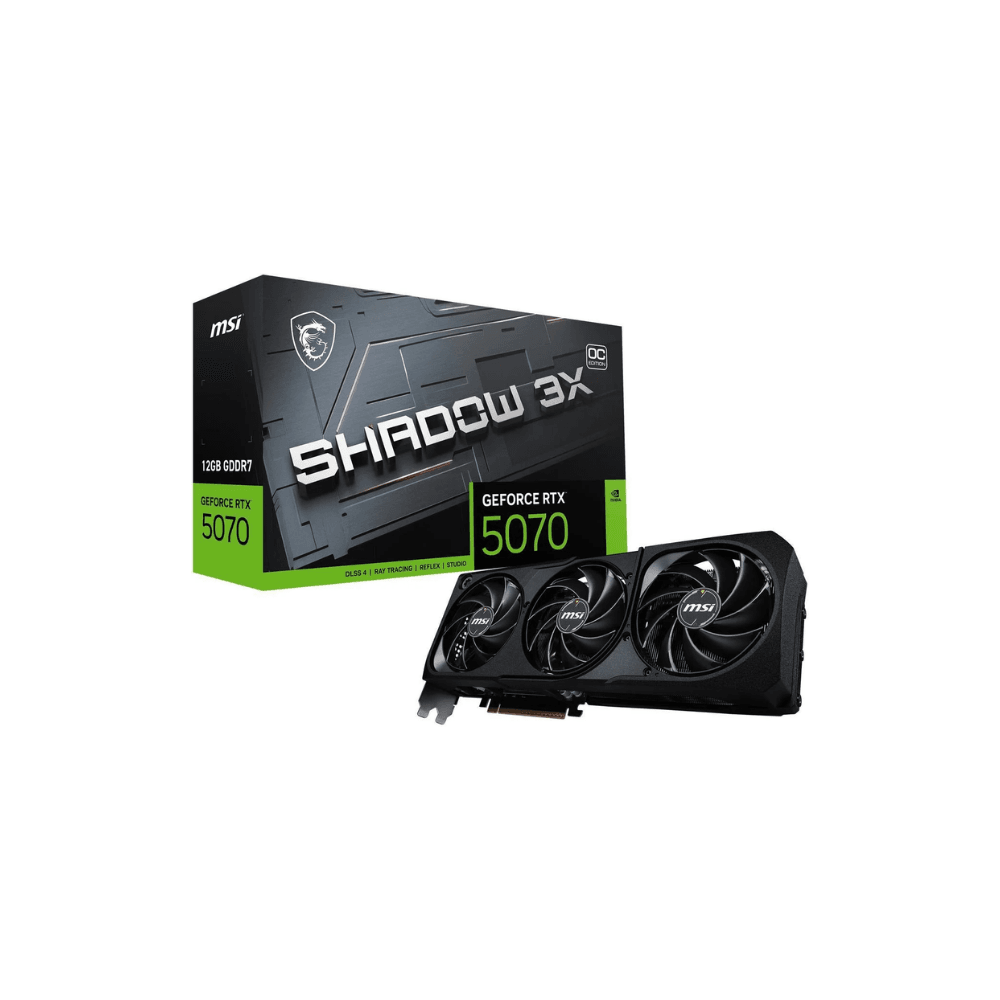 Placa de Vídeo MSI GeForce RTX 5070 SHADOW 3X OC, 12GB, GDDR7, PCIe 5.0, 912-V532-242