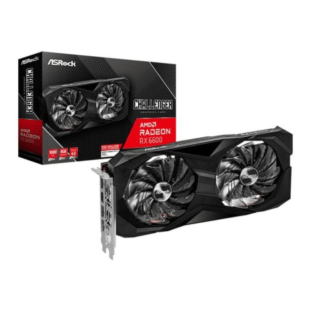 Placa de Vídeo ASRock Radeon RX 6600 Challenger D, 8GB, GDDR6, FSR, Ray Tracing, 90-GA2RZZ-00UANF