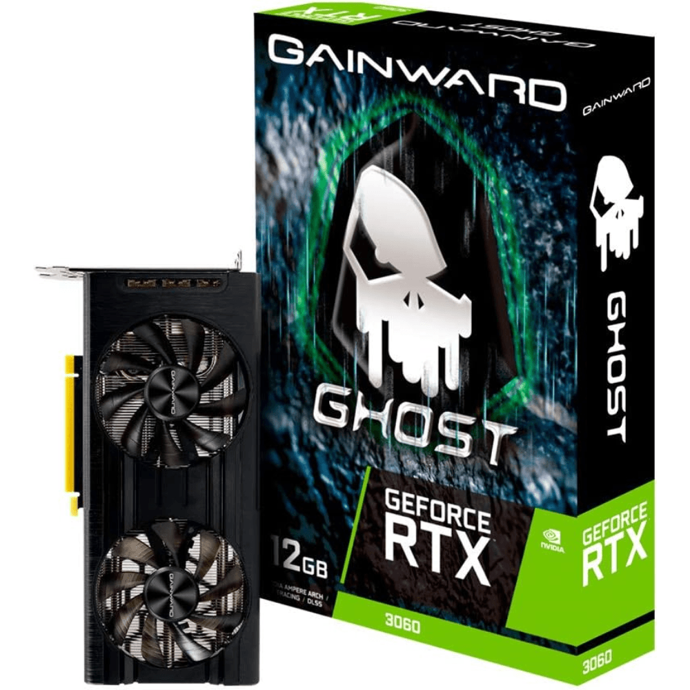 Placa de Vídeo Gainward GeForce RTX 3060 Ghost, 12GB, GDDR6, DLSS, Ray Tracing, NE63060019K9-190AU