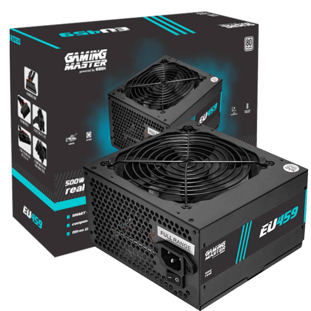 Fonte Gaming Master EU459, 500W, 80 Plus White, PFC Ativo, EU459EUG001CB2X