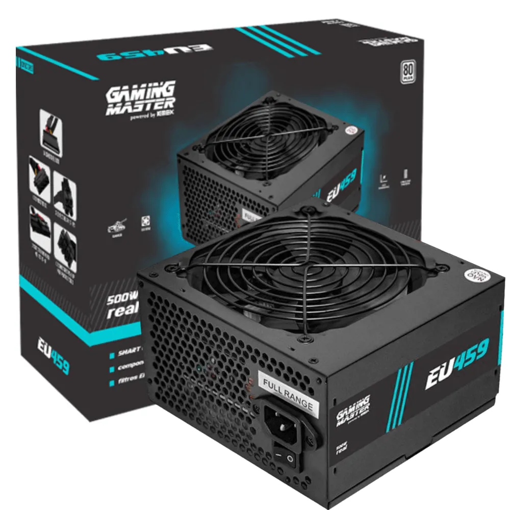 Fonte Gaming Master EU459, 500W, 80 Plus White, PFC Ativo, EU459EUG001CB2X