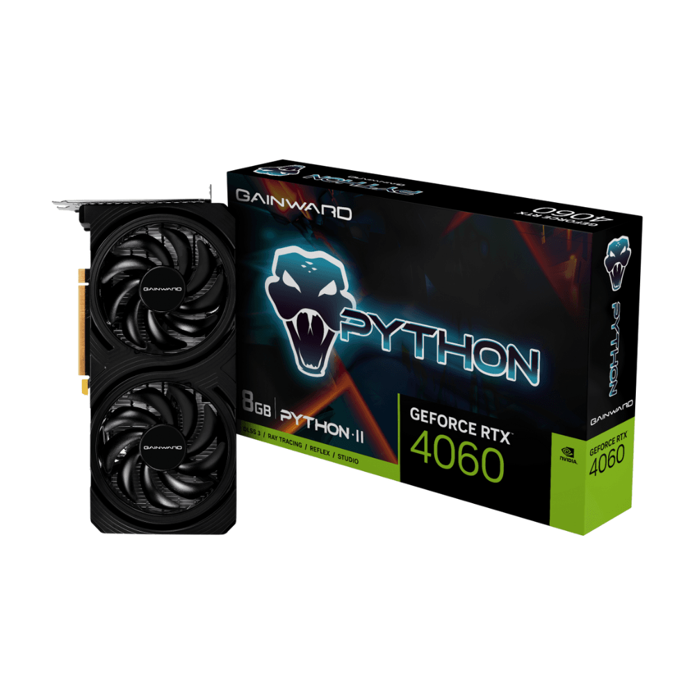 Placa de Vídeo Gainward GeForce RTX 4060 Python II, 8GB, GDDR6, DLSS, Ray Tracing, NE64060019P1-1070V