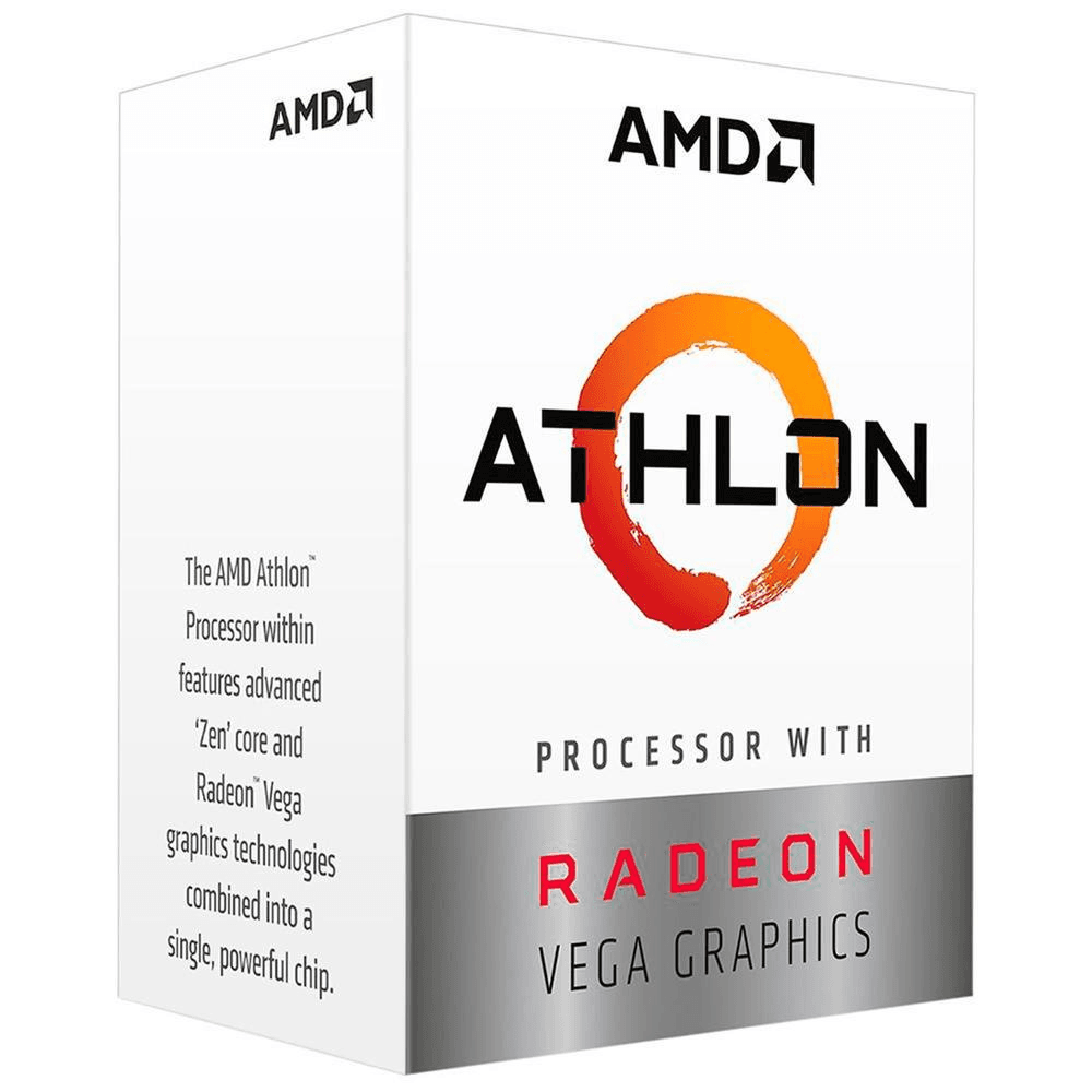 Processador AMD Athlon 3000G, 2 Cores, 4 Threads, 3.5GHz, AM4, Com Vídeo, YD3000C6FHSBX