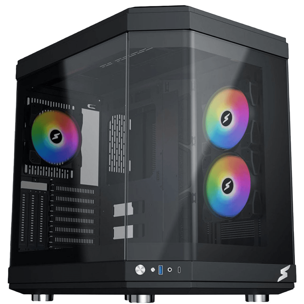Gabinete Gamer SuperFrame Power Cube, Mid Tower, Preto, Sem Fonte,Sem Fans