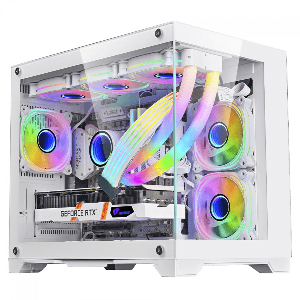 Gabinete Gamer Liketec MadRock Snow, Mid Tower, Branco, Sem Fonte, Sem Fans, LC-CB3X2-MADROCK-2077