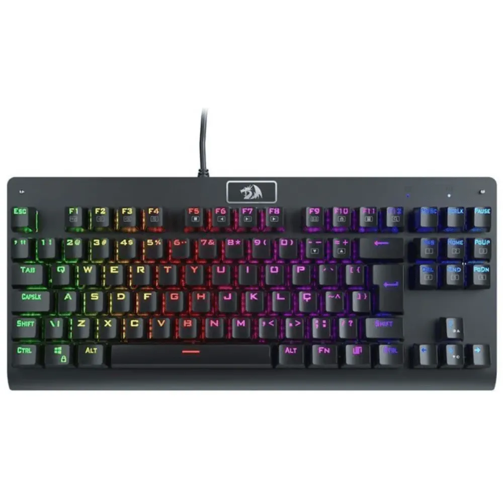 Teclado Mecânico Gamer Redragon Dark Avenger K568 RGB, Switch Outemu Brown, ABNT2, Black, K568RGB-2