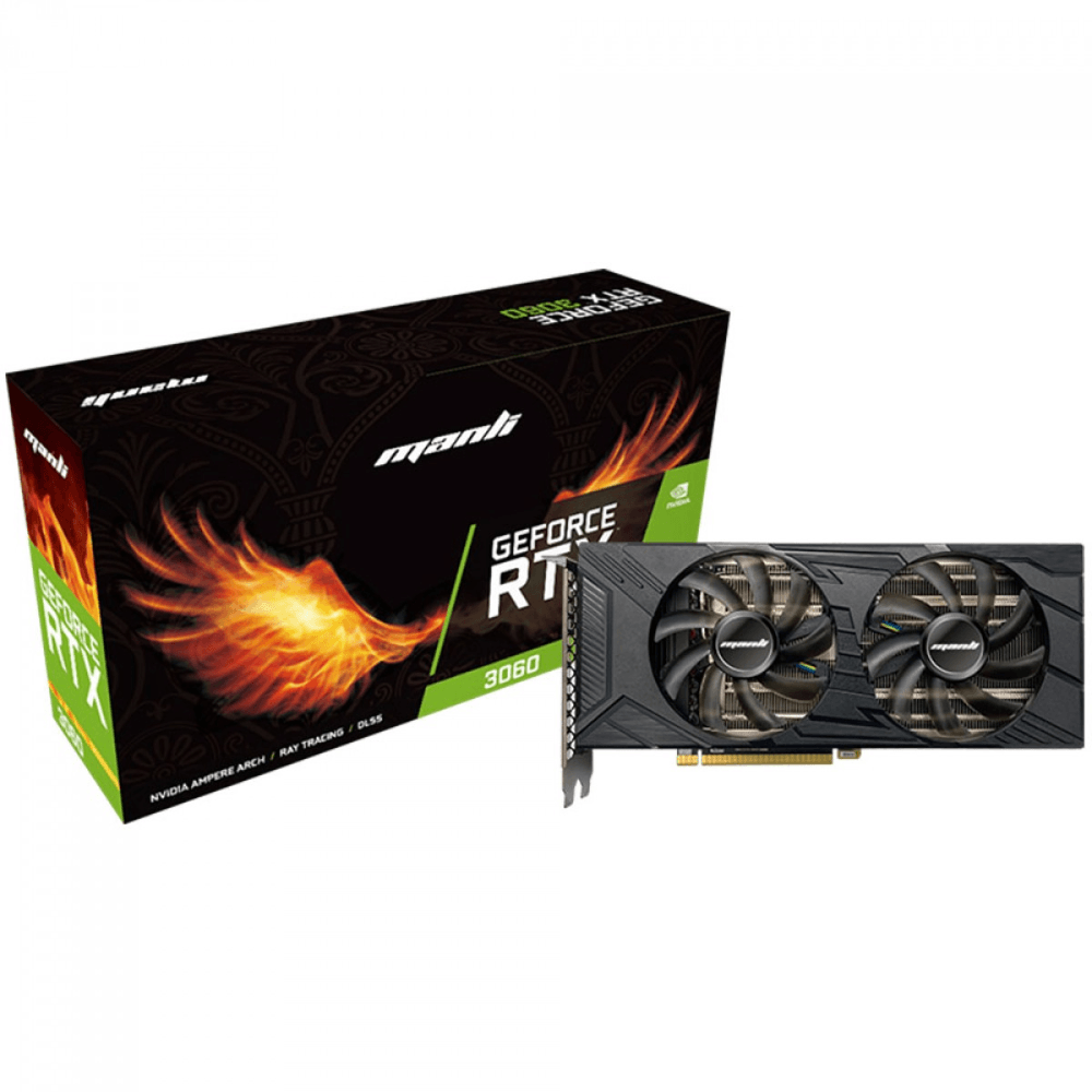 Placa de Vídeo Manli GeForce RTX 3060, 12GB, GDDR6, DLSS, Ray Tracing, M-NRTX3060/6RFHPPPV2-M2521