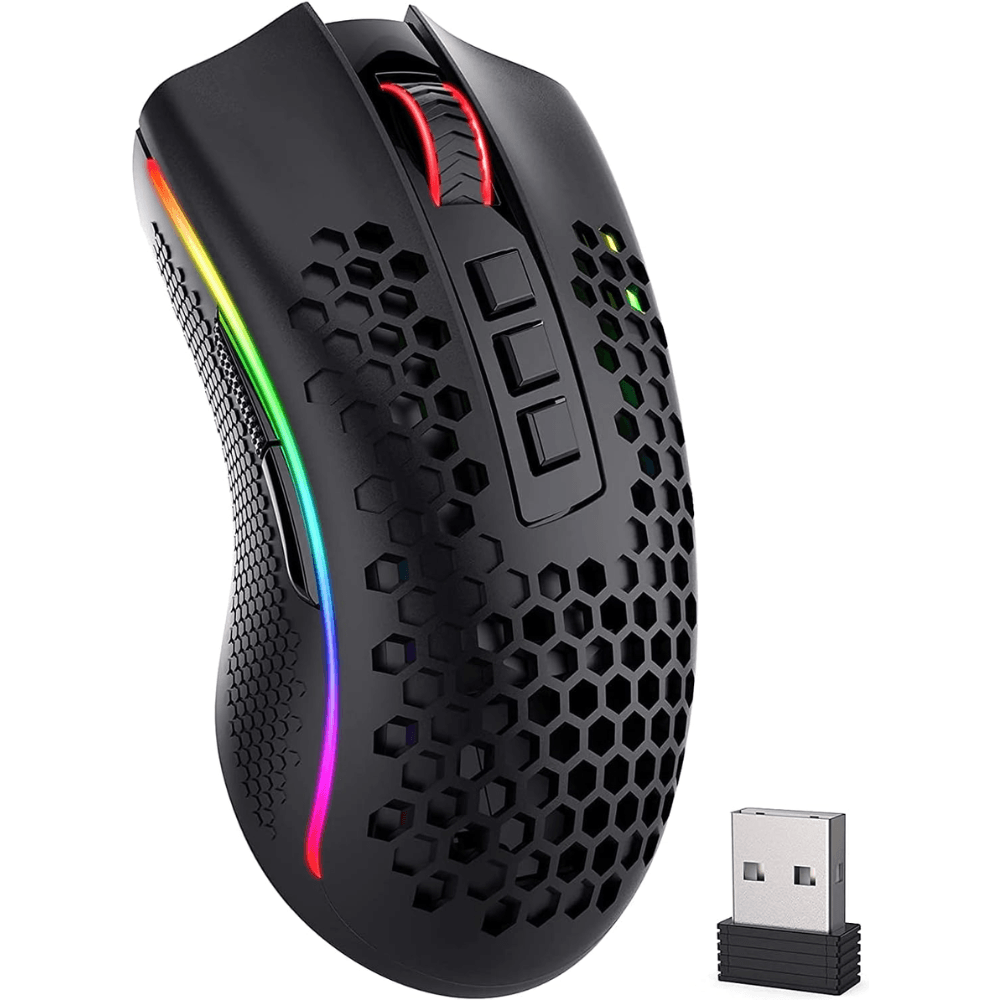Mouse Gamer Redragon Storm Pro, 16000 DPI, Wireless, 8 Botões Programáveis, RGB, Black, M808-KS