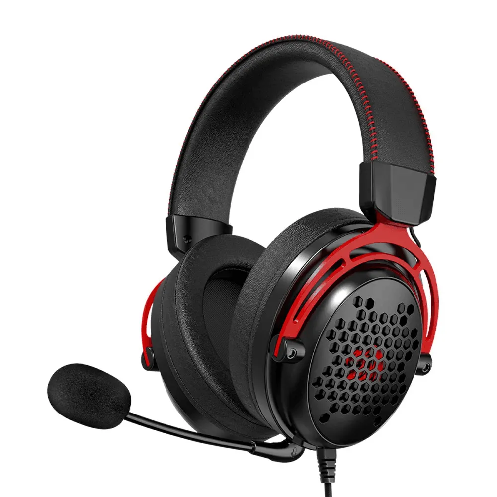 Headset Gamer Redragon Diomedes, USB+3.5mm, Som Surround 7.1, Drivers 53mm, Preto, H388