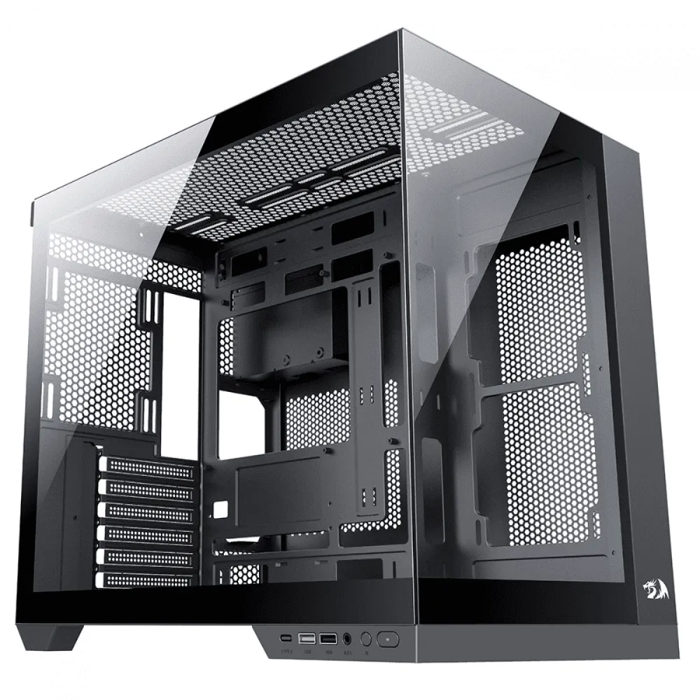 Gabinete Gamer Redragon Wideload Pro, Mid Tower, Preto, Sem Fonte, Sem Fans, CA-604B-PRO
