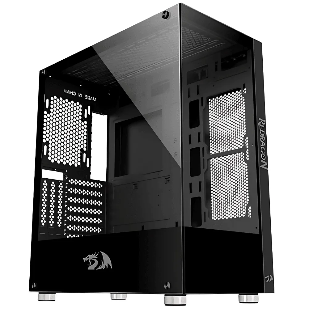 Gabinete Gamer Redragon Reflect, Preto, Mid Tower, Vidro Temperado, ATX, Sem Fonte, Sem Fan, CA-601B