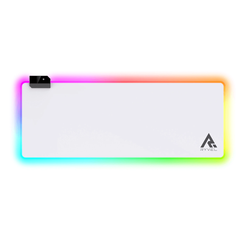 Mousepad Gamer Ryvel, Grande, 800x300mm, Branco, RY-MP-RGB-WT