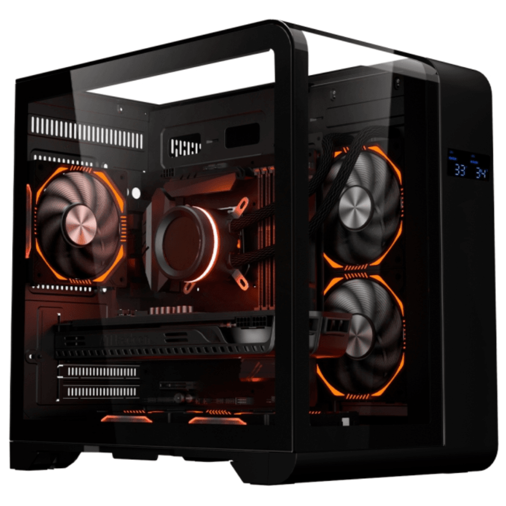 Gabinete Gamer K-MEX CYBERPUNK, Mini Tower, Preto, Sem Fonte, Sem Fans, CG-48KI