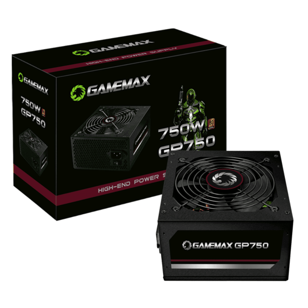 Fonte Gamemax, 750W, 80 Plus Bronze, PFC Ativo, Com Cabo, GP750