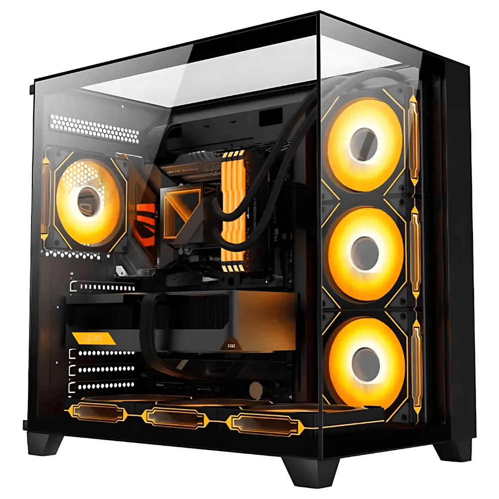 Gabinete Gamer K-MEX Tiger Shark, Mid Tower, Preto, Sem Fonte, Sem Fans, CG-04J1