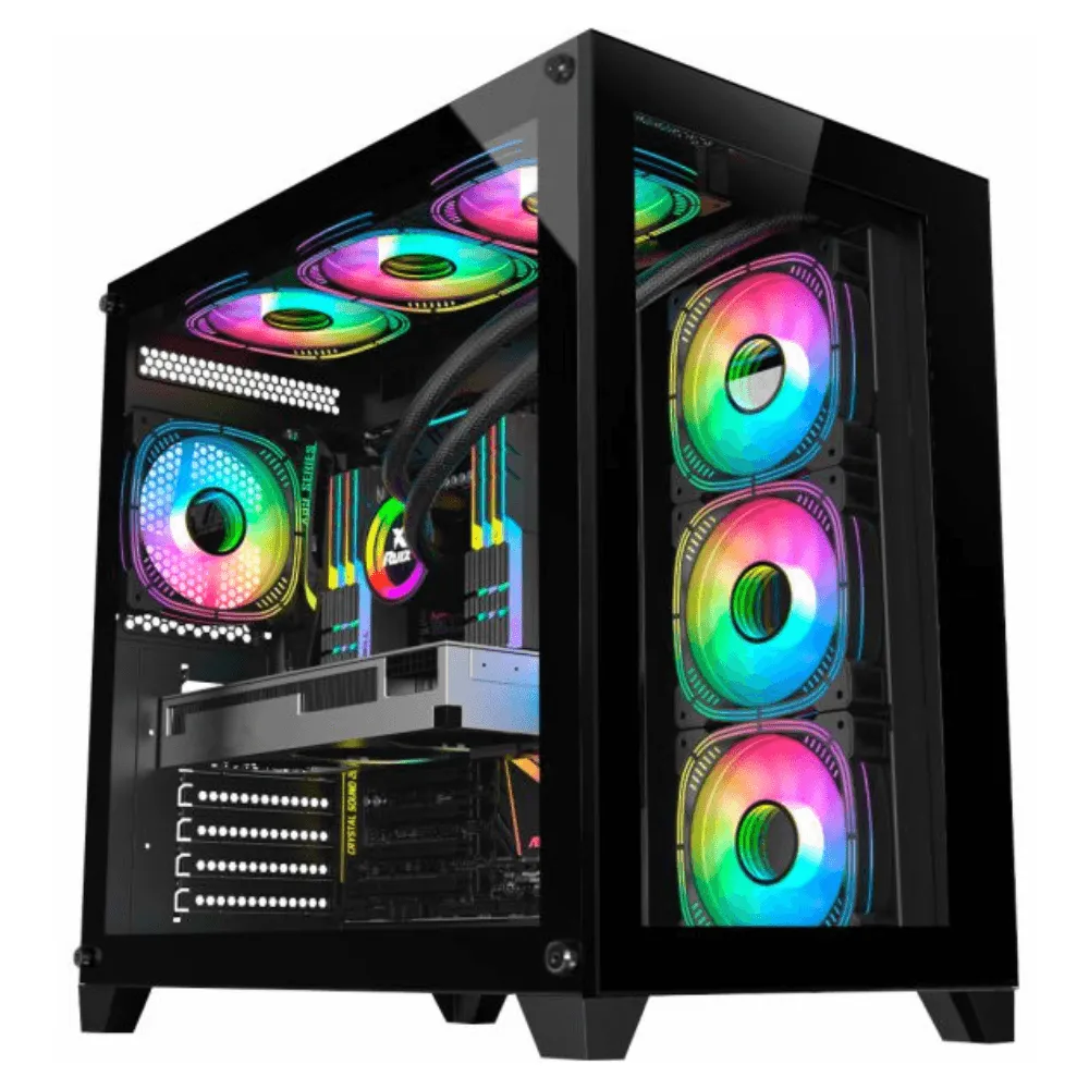 Gabinete Gamer K-MEX Space ATX, Mid Tower, Preto, Sem Fonte, Sem Fans, CG-P2R4